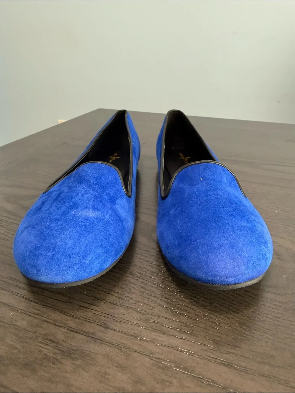 Cole Haan Blue Suede Smoking Flats Slip On Women’s Size‎ 10